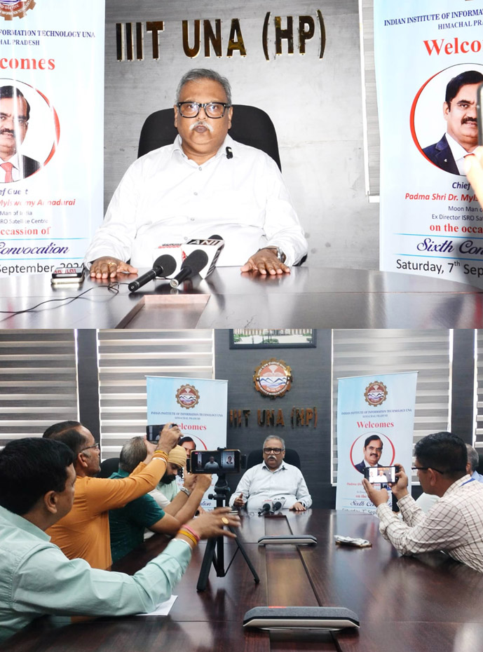 IIIT Una's sixth convocation on September 7, Padmashree Dr. Myaswami Annadurai will be the chief guest